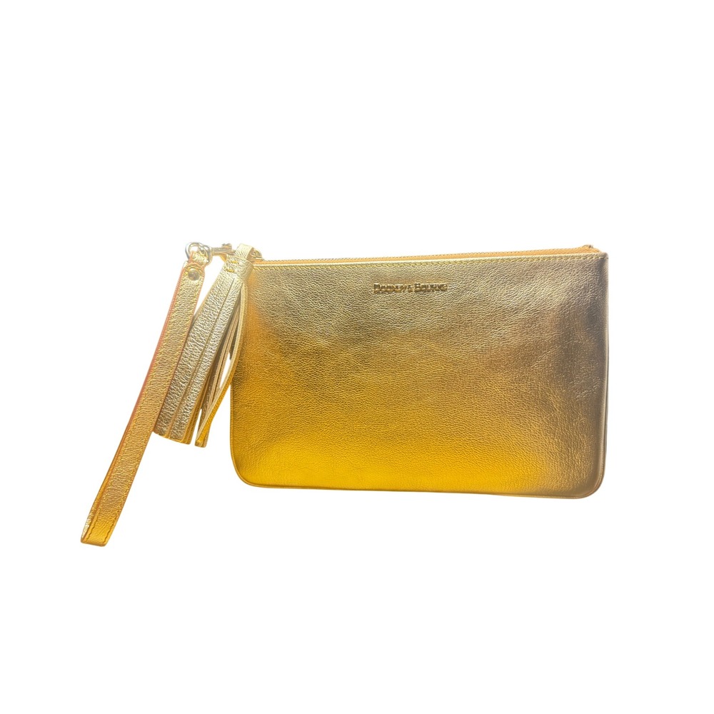 Dooney & Bourke Gold Carrington LG Metallic Leather Wristlet 2014 Xmas Edition